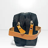 Косметичка чоловіча чорний меланж із додатковою кишенею, фото 3