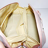 Косметичка жіноча шкірозамінник рожева скриня, фото 6