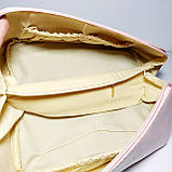 Косметичка жіноча шкірозамінник рожева скриня, фото 7