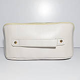 Косметичка жіноча шкірозамінник біла скриня, фото 5