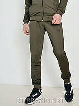 Чоловічі спортивні штани на манжеті із трикотажу лакости - хакі, фото 3