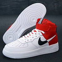 Мужские кроссовки Nike Air Force 1 High 07 LV8, кожа, красный, белый, Вьетнам