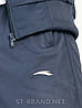 М,XL,2XL. Практичні та зносостійкі чоловічі спортивні штани на манжеті із трикотажу лакости - сині, фото 3