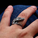 Чоловіча печатка з нержавіючої медичної сталі «Ящірка» (р 21.5), фото 2