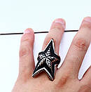 Чоловіча печатка з нержавіючої медичної сталі «Велика зірка» (р 21.0 21.5 22.0 22.5), фото 2