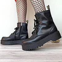 Женские ботинки Dr.Martens Jadon, кожа, черный, Китай