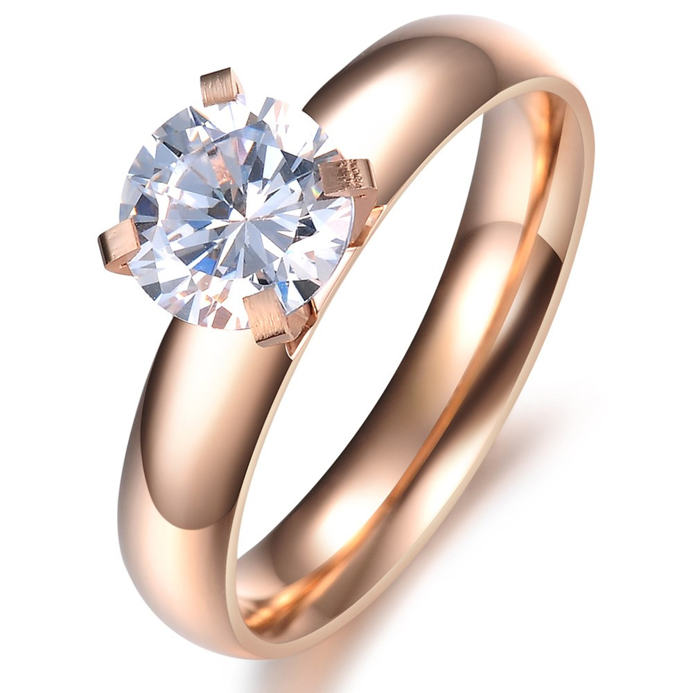 Жіноче кільце з позолотою з нержавіючої медичної сталі «Marry me» (р 18.2)