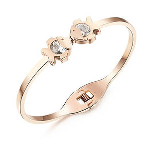 Жіночий браслет з нержавіючої медичної сталі "Солодкий поцілунок"