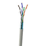 Кабель вита пара, внутрішній Одесакабель OK-net КПВ-ВП (350) 4*2*0.48 мм, бухта 305м (U/UTP-cat.5E-SL) сер #, фото 4