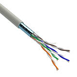 Кабель вита пара, внутрішній Одесакабель OK-net КПВ-ВП (350) 4*2*0.48 мм, бухта 305м (U/UTP-cat.5E-SL) сер #, фото 5