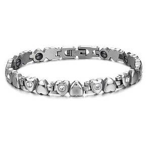 Жіночий браслет з нержавіючої медичної сталі "Аура сердець"