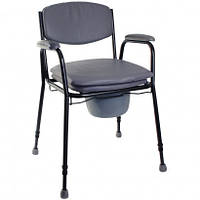 Кресло-туалет с мягким сиденьем, регулируемый по высоте OSD-7400 (стул-туалет для инвалидов)