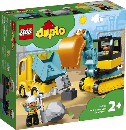 Конструктор LEGO DUPLO Town Вантажівка та гусеничний екскаватор 20 деталей (10931), фото 1