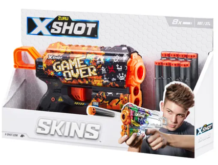 Скорострільний бластер X-SHOT Skins Flux Game Over (8 набоїв), 36516E