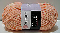 Нитки пряжа для вязания велюровая плюшевая DOLCE YarnArt Дольче Ярнарт № 764 - персик