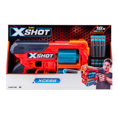 Скорострільний бластер Zuru X-Shot Red EXCEL Xcess TK-12 16 патронів 36436R