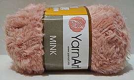 Нитки пряжа для в'язання під хутро MINK YarnArt Мінк Ярнарт № 341 - персиковий