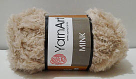 Нитки пряжа для в'язання під хутро MINK YarnArt Мінк Ярнарт № 331 - бежевий