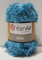 Нитки пряжа для в'язання під хутро MINK YarnArt Мінк Ярнарт № 349 - морська хвиля