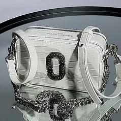 Marc Jacobs The Croc Embossed White