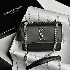 Yves Saint Laurent Sunset Mini Chain Black/Silver