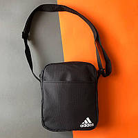 Сумка Adidas чорного кольору / Чоловіча спортивна сумка через плече Адидас / Барсетка Adidas