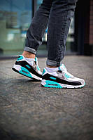 Nike Air Max 90 Grey Green Black кроссовки и кеды высокое качество Размер 40