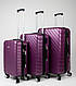Комплект валіз Франція з розширенням велика середня мала (L M S) фіолетова | Madisson 03403, фото 6