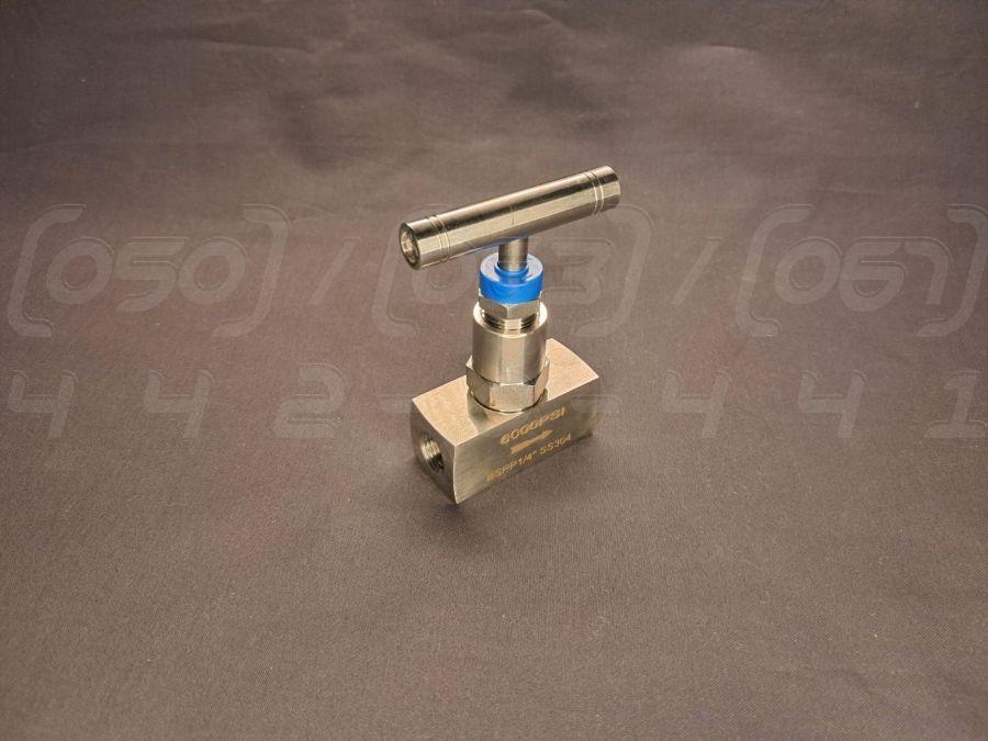 Вентиль голчастий муфтовий нержавіючий DN8 (1/4"), н/ж сталь AISI304, Ру400 (6000 PSI), до 150°C, різьба BSPP