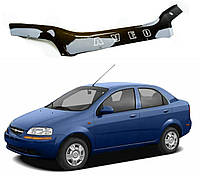 Дефлектор капота (мухобойка) Chevrolet Aveo I,II (T200) Седан 2003-2006 \ Хетчбек 2003-2008