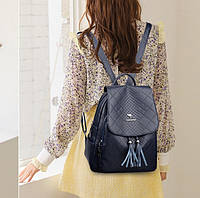Модный женский городской рюкзак Кенгуру, стильный рюкзачок для девушек Синий высокое качество