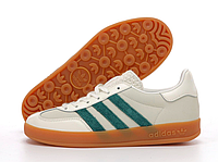 Кросівки чоловічі Adidas Gazelle Indoor білі, Адідас Газель шкіряні, код KD-14407