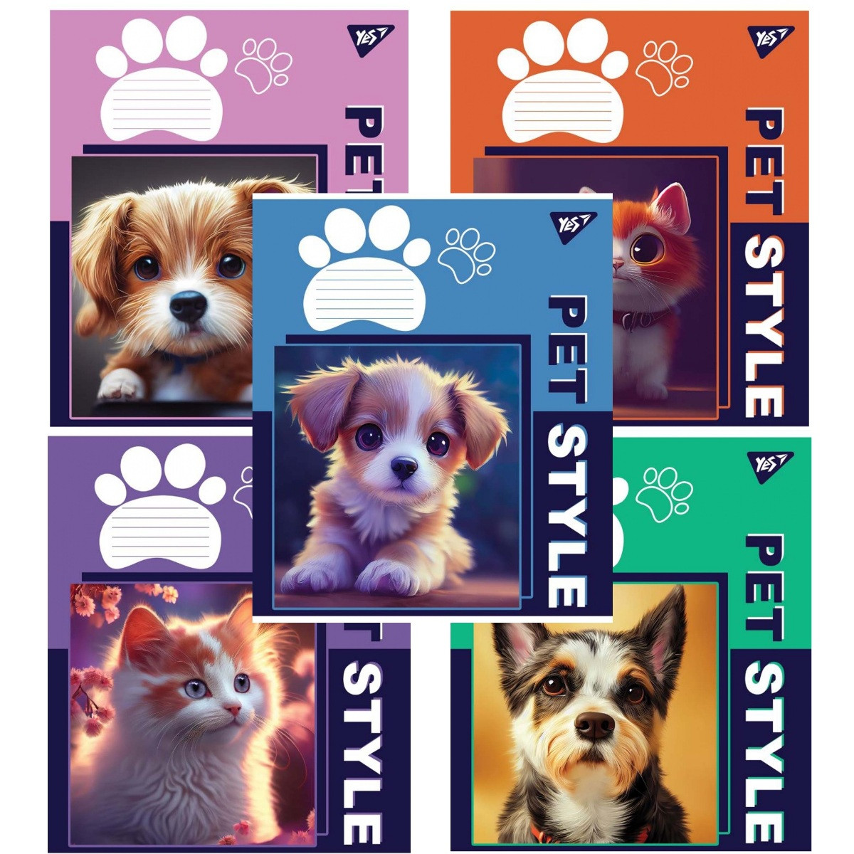 Зошит 12 арк. клітинка YES "Pet style" 766274, фото 1