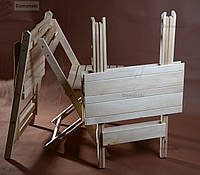 Стол + стулья складной набор для кофейни. Столик и два стульчика для пикника и дачи.