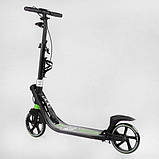 Двоколісний самокат Best Scooter L-22066 Чорно-зелений, фото 3