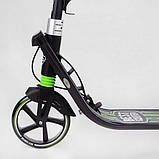 Двоколісний самокат Best Scooter L-22066 Чорно-зелений, фото 5