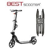 Самокат дитячий двоколісний Best Scooter L-36375 Чорно-сірий, фото 10
