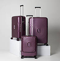 Комплект чемоданов Франция ультролёгкий полипропилен 3 шт (L M S) фиолетовый Snowball 35203