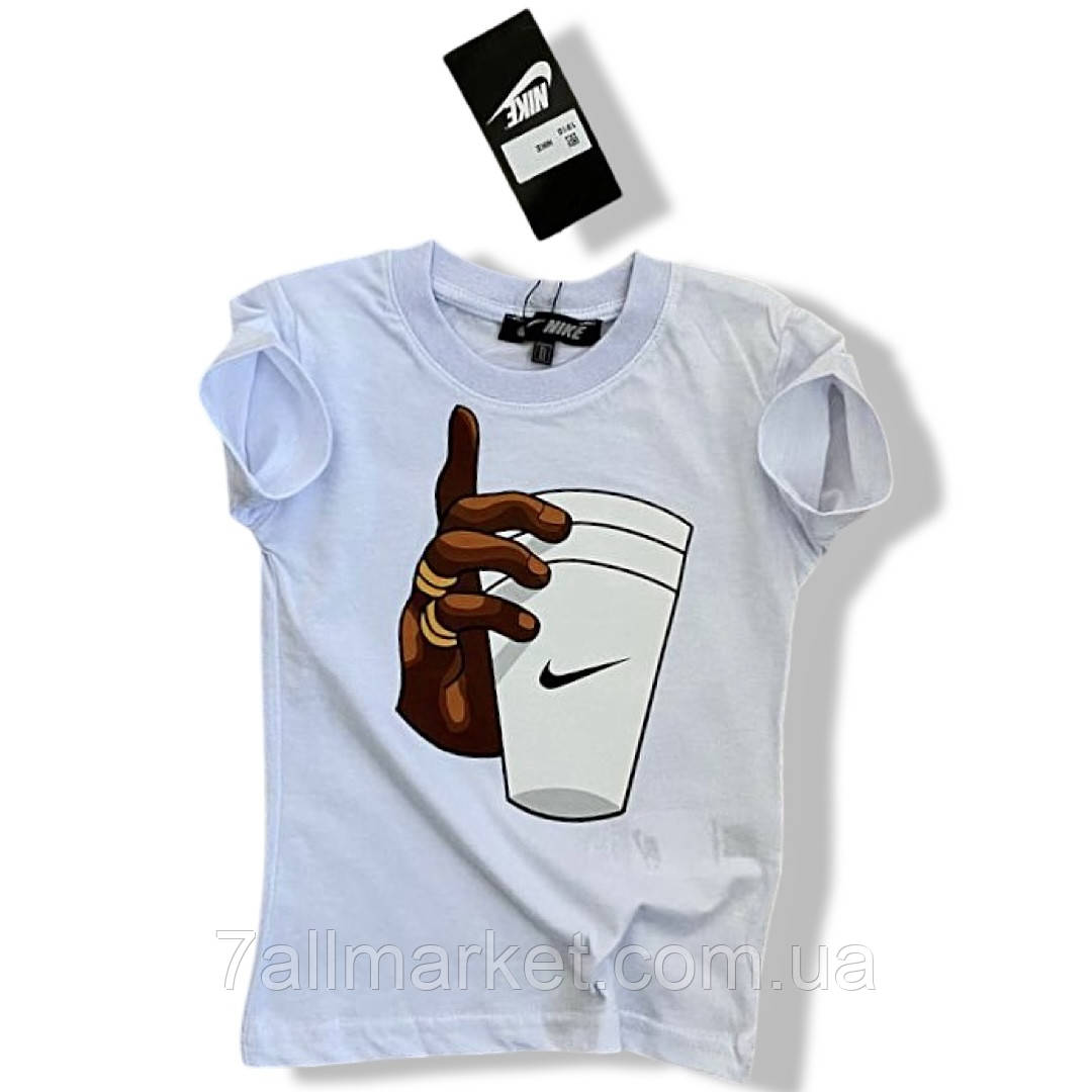 Футболка підліткова стильна з принтом на дівчинку 116-164 см (5кв) "FILI KIDS" купити недорого від прямого