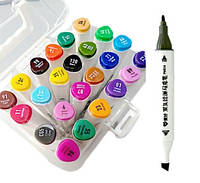 Набор скетч-маркеров 24 цвета в пластиковом боксе