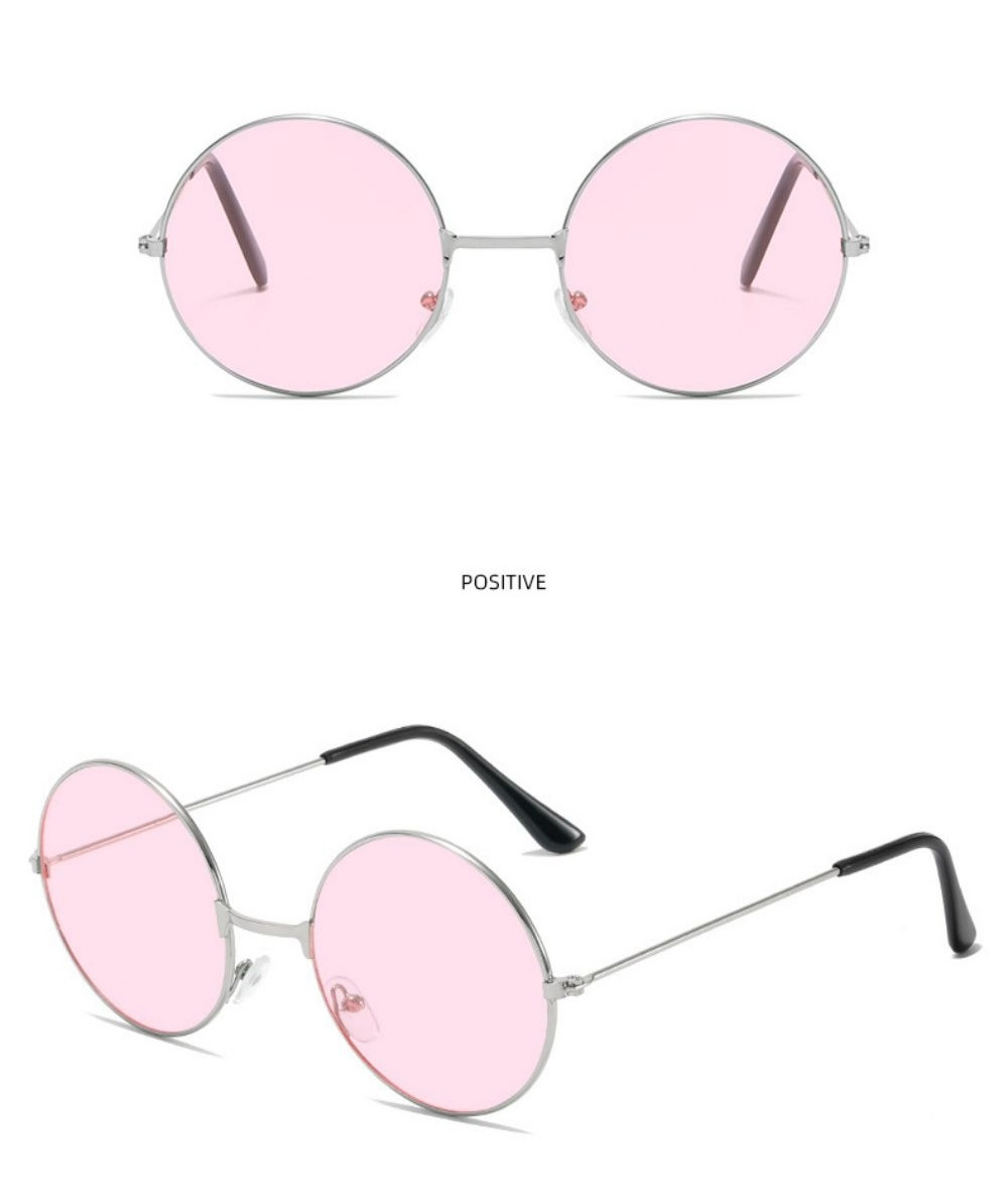 Круглі іміджеві окуляри сонцезахисні рожеві вінтажні Pink