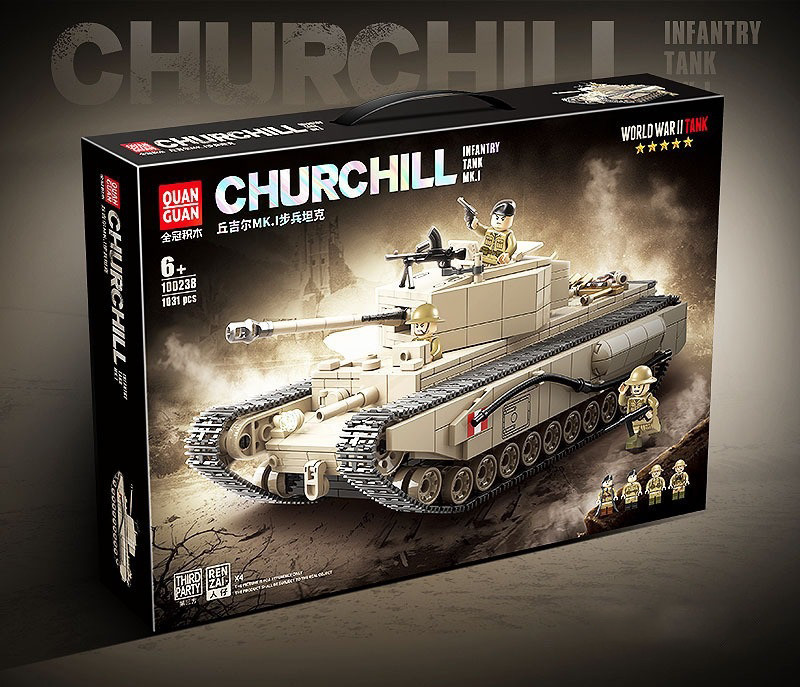 Конструктор Quanguan 100238 Британський піхотний танк Churyill MK.I для Лего Lego