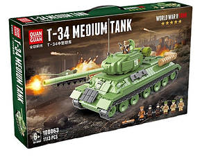 Конструктор Quanguan 100063 Вертикальний середній танк Т-34 для Лего Lego, фото 1