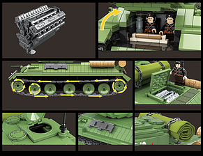 Конструктор Quanguan 100063 Вертикальний середній танк Т-34 для Лего Lego, фото 4