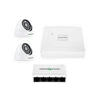 Комплект видеонаблюдения GreenVision GV-IP-K-W67/02 4MP (Lite)