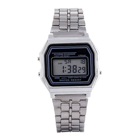 Стильний ретро годинник з 90-х в сріблястому корпусі