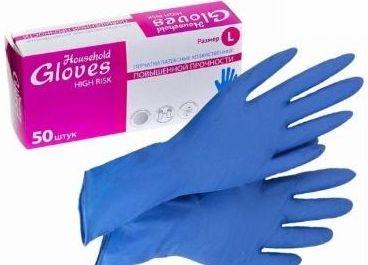 Others Перчатки резиновые Household Gloves (100 шт.) - фото 2 - id-p1890110193