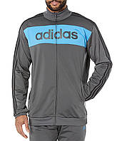 Куртка Adidas Big & Tall Essentials Tricot 3-Stripes Linear Track Jacket Grey Six Доставка з США від 14 днів -