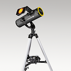 Телескоп 17,5...175х професійний Bresser Німеччина, сонячний фільтр, смартфон, Solarix 76/350 AZ Carbon