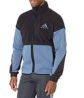 Спортивная куртка Adidas Color-Block Sherpafleece Track Jacket Black/Wonder Steel Доставка з США від 14 днів -